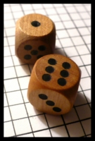 Dice : Dice - 6D - Wood with Black Pips - Ebay July 2010